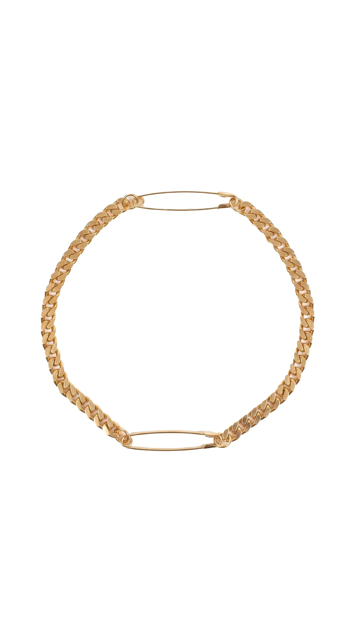 Gold Plated Safety Pin Chain