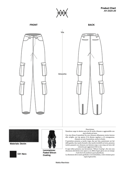 Cargo Coated Jeans