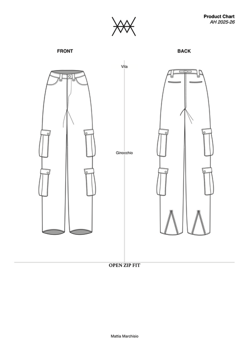 Cargo Coated Jeans
